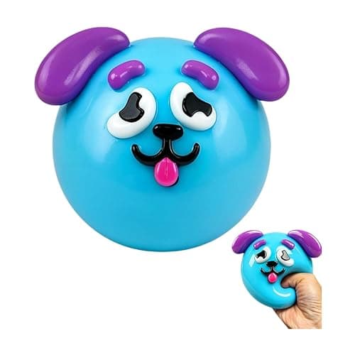 Smushers Squishy Fidget Toy with Interchangeable Faces, Dog Face Swap Squishy Stress Balls DIY Face Squeeze Toy Soft Dog Face Swap Stress Relief Sensory Squeeze Toy Home Office (F) - Image 1