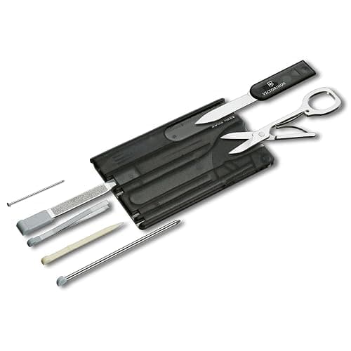 Victorinox Swiss Card Classic, Multitool Kartenmesser, Taschenmesser in Kreditkartenformat, 10 Funktionen, Spitzklinge, Schere, Schwarz thumbnail 2