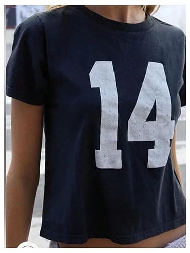 SOLY HUX Girl's Number Graphic Tees Short Sleeve Crew Neck Y2k Tops Jersey Shirts thumbnail 3