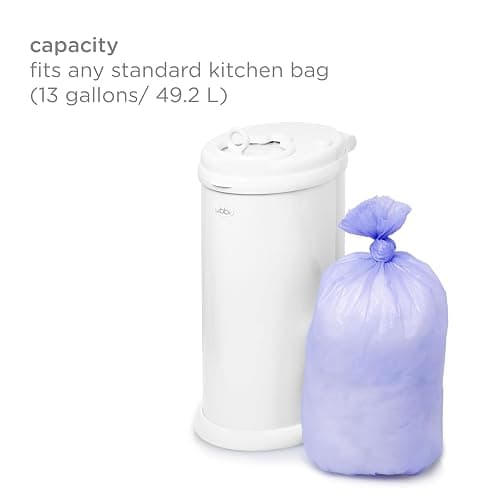 Ubbi Diaper Pail Plastic Bags, 13-Gallon Capacity, 3 Pack, 75 Count | Disposable Baby Waste Bags, Made from 50% Recycled Material, Each Bag Holds Up To 50 Newborn Diapers thumbnail 6