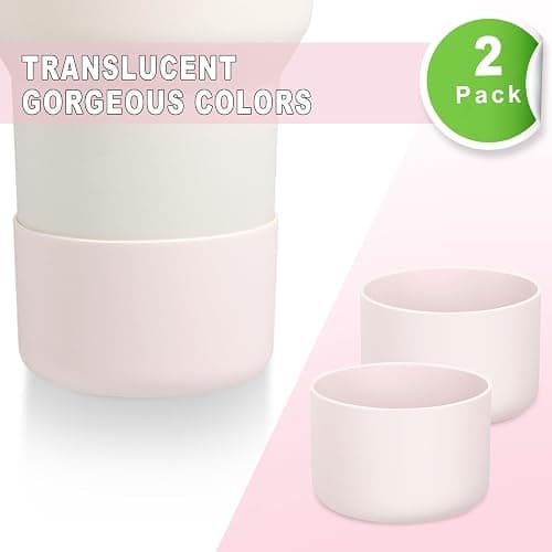 2-Pack Silicone Boot for Stanley 40 30 20 OZ Cup Accessories, Thick Bottom Boots for Stanley 20OZ 30OZ Tumbler Ice-Flow 16OZ Bottle, Protector Sleeve Cover for Yeti Cups Protective Bumper, Anti-Slip thumbnail 7