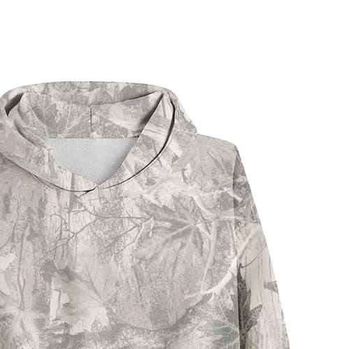 Womens Camo Hoodie Maple Leaf Print Oversized Hooded Sweatshirt Fleece Pullover Camouflage Hoodies for Women Trendy thumbnail 3