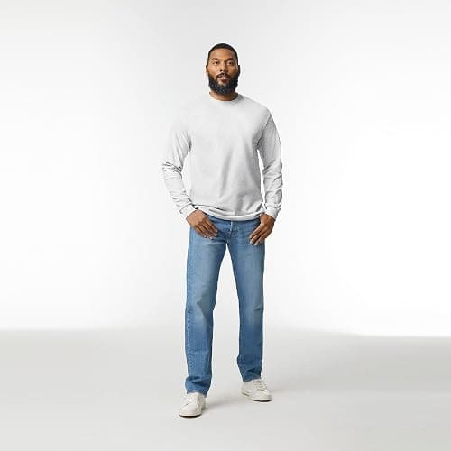 Gildan Adult Heavy Cotton Long Sleeve T-Shirt, Style G5400, 2-Pack thumbnail 3