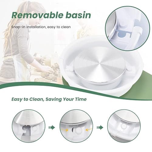 Huanyu Pottery Wheel 10" with Manual Switch(No Foot Pedal), Electric Ceramic Machine with Detachable Basin Art Clay DIY Sculpting Tool Kit thumbnail 5