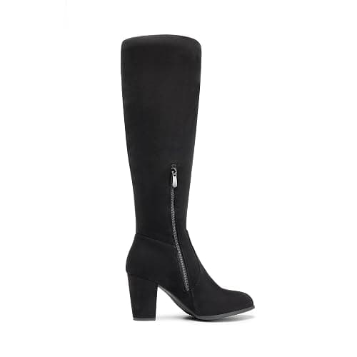DREAM PAIRS Women's Chunky Heel Knee High Boots thumbnail 4