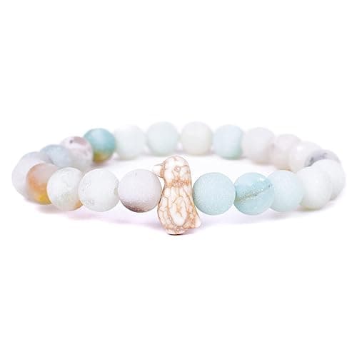 Fahlo Penguin Tracking Bracelet, Elastic, supports Global Penguin Society, one size fits most for Men and Women - Sky Stone