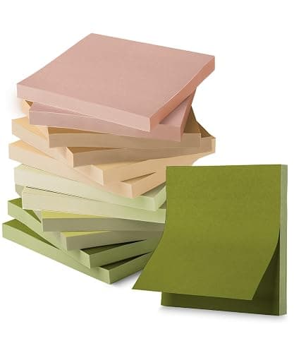 Mr. Pen- Sticky Notes, 3”x3”, 12 Pads, 600 Sheets, Dark and Earthy Colors Sticky Notes 3x3 - Image 1