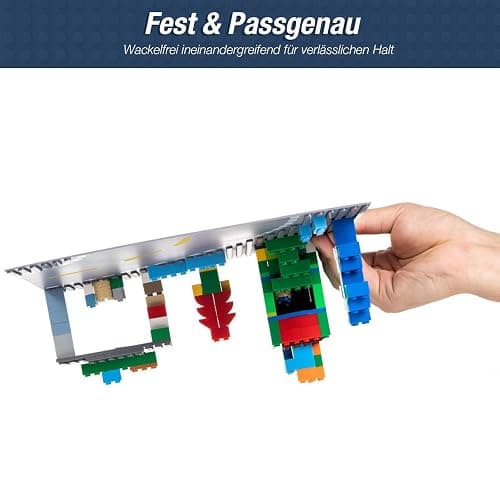 Etarnfly Classic Baseplates Building Plates-10" x 10" Building Boards,100% Compatible with All Major Brands and Activity Table, Creative Platforms Mats for Toy Bricks (Road Plate, 8 Pack) thumbnail 8