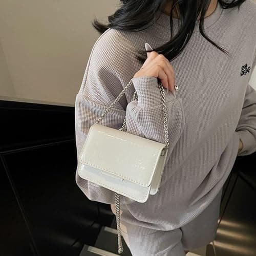 Metallic Evening Mini Silver Purse, Crossbody Bags for Women Y2K Glitter Clutch Handbag for Nightclub Parties thumbnail 3