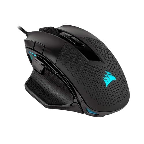 Corsair NIGHTSWORD RGB Gaming Mouse for FPS, MOBA - 18,000 DPI - 10 Programmable Buttons - Weight System - iCUE Compatible - Black - Image 1