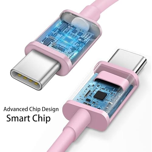 Pink iPhone Charger Fast Charging, 20w USB-C Power Adapter Cable 6ft, Type-C to C Charging Cord for iPhone 16 Pro Max 15 Plus 16e 17 Air 17E, iPad Air Pro, Galaxy S25 Z Flip 7/6/5/4/3/Z Fold/A16/A54 thumbnail 2