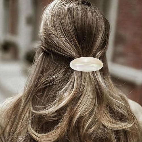 3 PCS Acetate Hair Barrette,Large Vintage Hair Barrette for Women,French Tortoise Shell Hair Clips Vintage Snap Hair clips Accessories Gifts for Women Girls Thick Hair (Style 3） - Beige + Light Pink + Coffee thumbnail 6