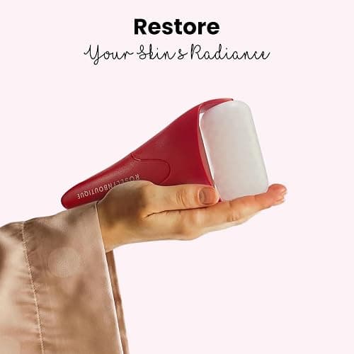 ROSELYNBOUTIQUE Ice Roller for Face Wrinkles Fine Lines Puffiness Stick Massager Facial Skin Care Tools Self Care Gifts for Men Women (Red) thumbnail 2