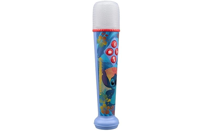 eKids Disney Stitch Karaoke Microphone for Kids, Bluetooth Microphone with Echo Effects and Light Show (Stitch) thumbnail 6