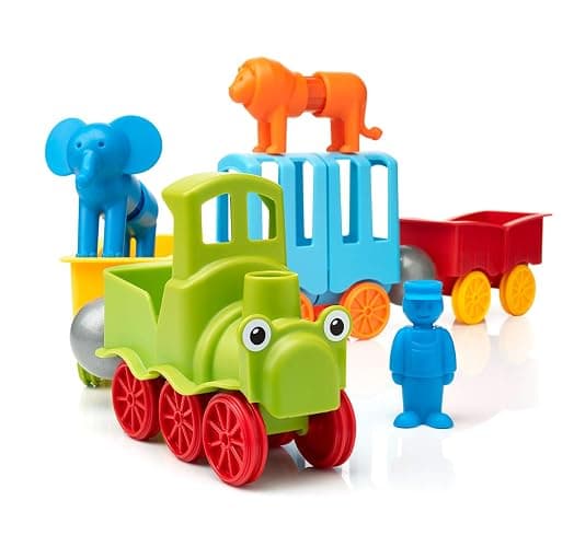 SmartMax My First Animal Train STEM Magnetic Discovery Play Set with Moving Train and Soft Animals for Ages 1-5 thumbnail 4
