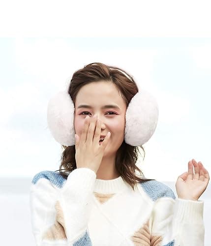 LCXSHYE Winter Ear muffs Faux Fur Warm Earmuffs Cute Foldable Outdoor Ear Warmers For Women Girls thumbnail 3