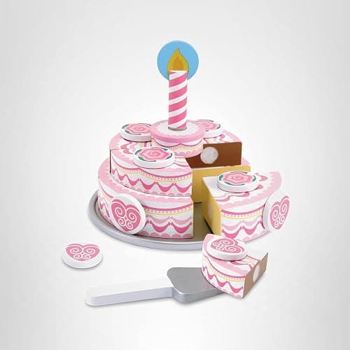Melissa & Doug Triple-Layer Party Cake Wooden Play Food Set - Birthday Cake Pretend Food Play Set for Toddlers, Kids Ages 3+ thumbnail 10
