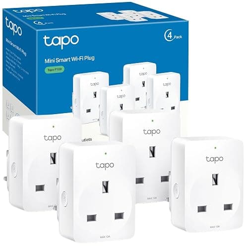 Tapo P100 (4-Pack) Smart Plug, Wi-Fi Plug, App Remote Control, Alexa Plug, Voice Control with Alexa & Google, Away Mode, Scheduling & Timer, Device Sharing, Easy Set Up, Multiple Safety Guarantees - Image 1