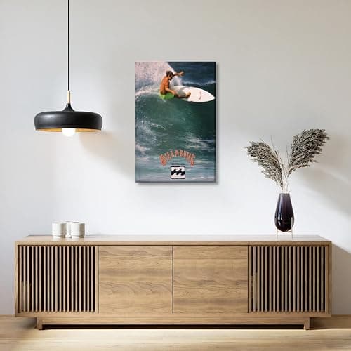 Vintage Hawaii Surf Posters Ocean Wave Surfer Canvas Print Retro Surfing Competition Wall Art Coastal Beach Picture Decor for Boy Room Bedroom Bathroom California Surf Artwork 12x18inch Unframed thumbnail 6