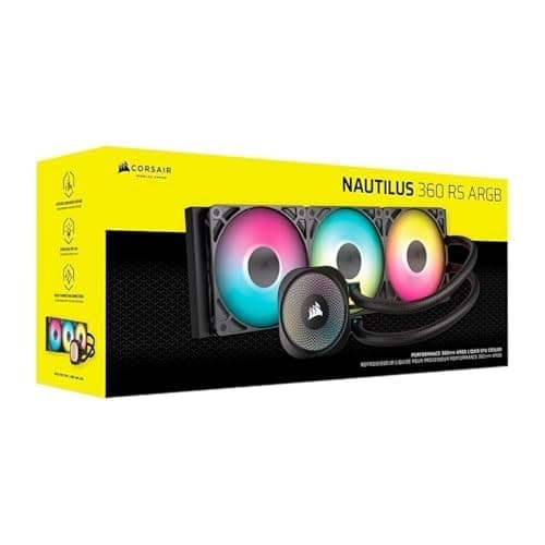 CORSAIR Nautilus 360 RS ARGB Liquid CPU Cooler – 360mm AIO – Low-Noise – Direct Motherboard Connection – Daisy-Chain – Intel LGA 1851/1700, AMD AM5/AM4 – 3X RS120 ARGB Fans Included – Black thumbnail 6