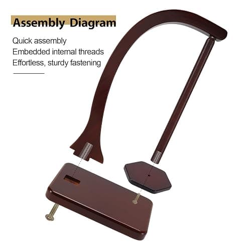 Yarn Holder for Crocheting and Knitting - Magnetic Wooden Yarn Holder Spinner, Ideal for Crochet Accessories, Knitting Accessories, Cool Gifts for Crocheters and Knitting Lovers （Burgundy） thumbnail 2
