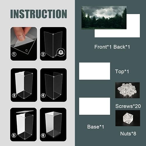 Acrylic Display Case for Lego Twilight The Cullen House (ONLY Box, NOT Model) Clear Dustproof Display Box Compatible with Lego 21354 Building Set thumbnail 8