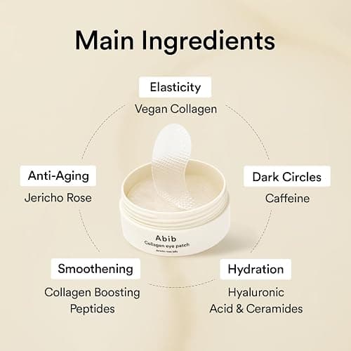 Abib Collagen Eye Patches 60 Patches, Korean Under Eye Patches for Puffy Eyes and Dark Circles, Anti-Wrinkle thumbnail 5