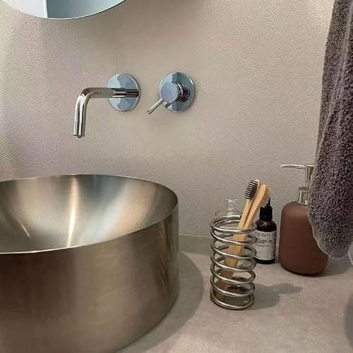 Toothbrush Holders Spring Shape Stainless Steel Pen Holder Bathroom Tabletop Makeup Brush Organizer Toothbrush Stand thumbnail 2