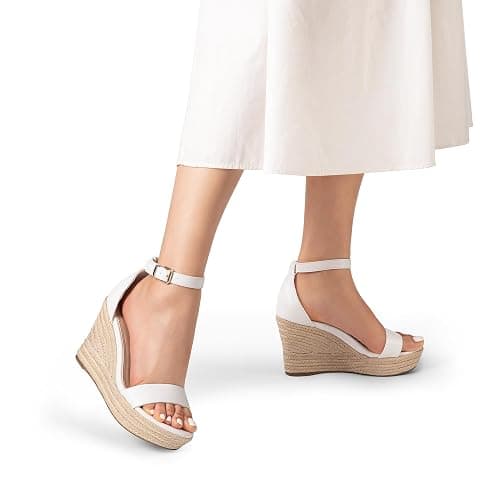 DREAM PAIRS Women's Platform Wedges Sandals, Comfortable Open Toe Espadrilles Sandals Dressy Buckle Ankle Strap Summer Shoes thumbnail 2
