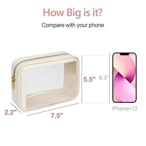 PACKISM Clear Makeup Bag - Upgrade Color-Edged TSA Approved Toiletry Bag, Clear Toiletry Bags For Traveling Fits Various Storage Needs, 3 Medium & 1 Large 1 Meidum thumbnail 4