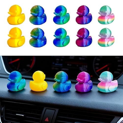 30Pcs 3D Printed Duck Figurine Assorted Colors Handcrafted Decor for Home Office Desk Shelf Display - Image 1