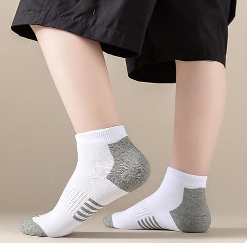 Looknniy 16-30 Pairs Boys Low Cut Ankle Socks Kids Crew Athletic Breathable Cushion Sole Socks for Running Hiking thumbnail 6