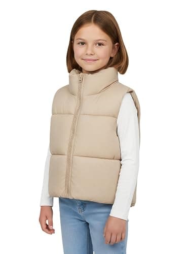 SOLOMATE Girls Puffy Cropped Winter Warm Down Vest Sleeveless Coats For Kids Children thumbnail 3