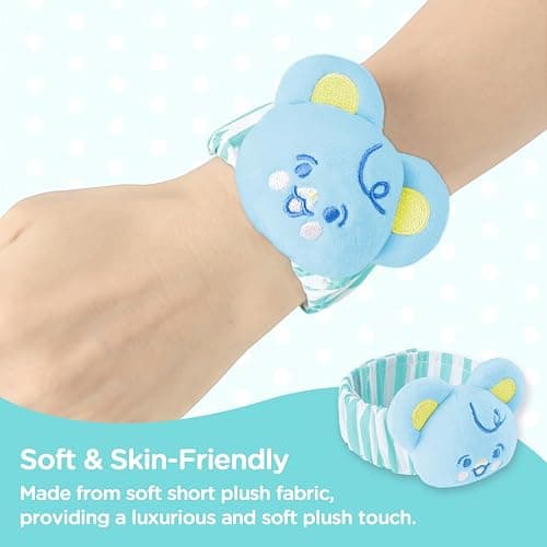LittleForBig Adult Wrist Rattles Soft Adjustable Bracelet with Bell for Adult - Baby Parade Pattern 2-Pack thumbnail 3