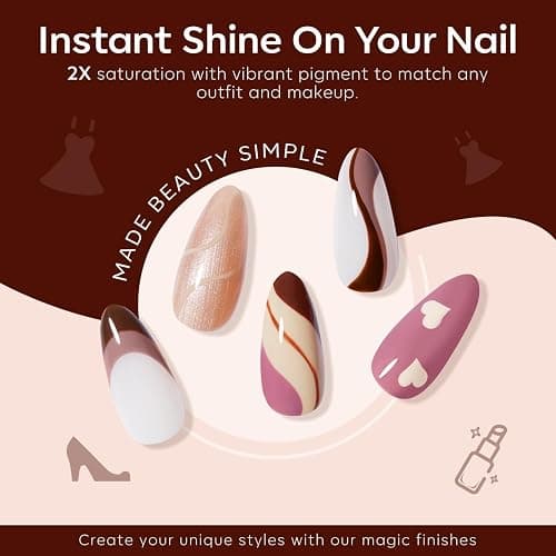 modelones Gel Nail Polish Set -6 Colors Fall Winter Nude Brown Gel Polish Kit Neutral Raspberries Purple Pearl Glitter Nail Polish Soak Off LED Starter Kit Manicure Nail Art Salon DIY Gift thumbnail 4