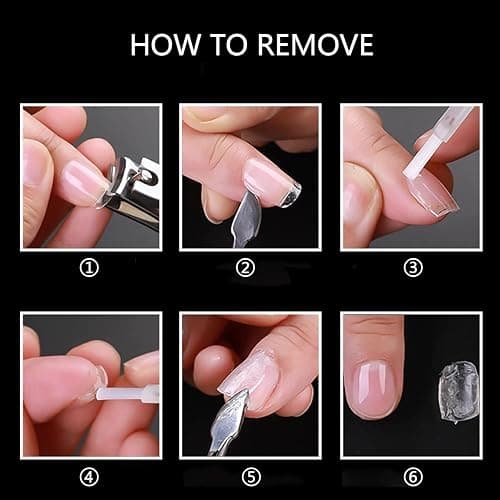 Almond Shaped Nail Tips 500Pcs Clear Acrylic Medium Nails Full Cover with Case for DIY Nail Art, 10 Sizes thumbnail 7
