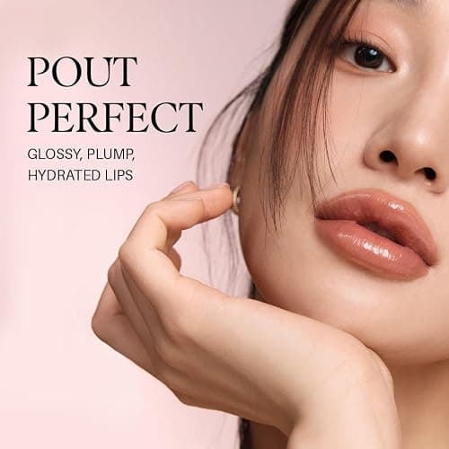 d'alba Piedmont Plumping Lip Glow Mood Volumizer, Hydrating Lip Plumper with Vegan Ceramide & Vitamin C & E, Fuller Lips, Volumizing Lip Gloss, Glowy Finish, Feeble Pink (4 Colors) (0.17 fl oz.) thumbnail 3