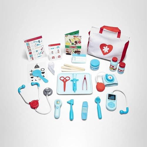 Melissa & Doug Get Well Doctor Kit, 25-Piece Toddler Doctor Play Set, Realistic Pretend Play Toys & Accessories, Preschool Toys for Girls & Boys Ages 3+ thumbnail 10