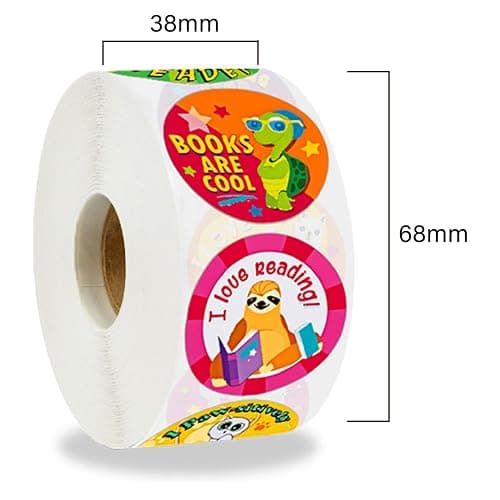 Reading Stickers for Kids, Motivational Book Stickers for Kindle 1.5inch Round 500pcs in 8 Designs, Incentive Reward Book Sticker for Adults, Teachers Supplies for Classroom thumbnail 3