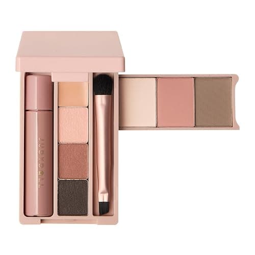 JUDYDOLL Portable Makeup Palette - All-in-One Face Makeup Kit, Contour & Highlighter for Warm & Cool Skin Tones, Travel-Friendly Cosmetic Palette (05 Sleepless Box (with Liquid Lipstick)) - Image 1