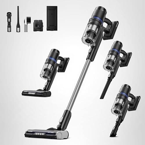 Eureka Cordless Vacuum Cleaner, Anti-Tangle Brushroll, Rechargeable Stick Vacuum, Lightweight for Carpet, Hard Floor, Pet Hair, Black NEC451BL thumbnail 8