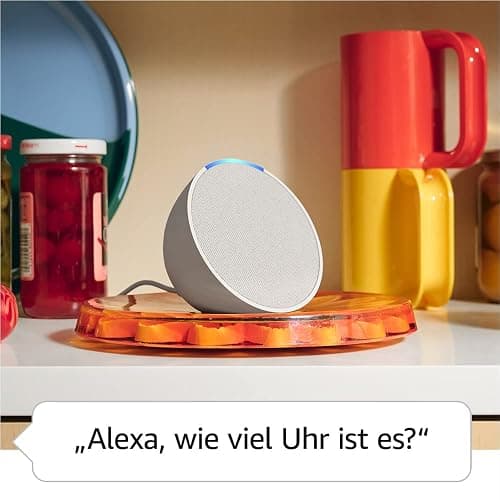 Echo Pop (Neueste Generation) | Kompakter und smarter Bluetooth-Lautsprecher mit vollem Klang und Alexa | Weiß thumbnail 4