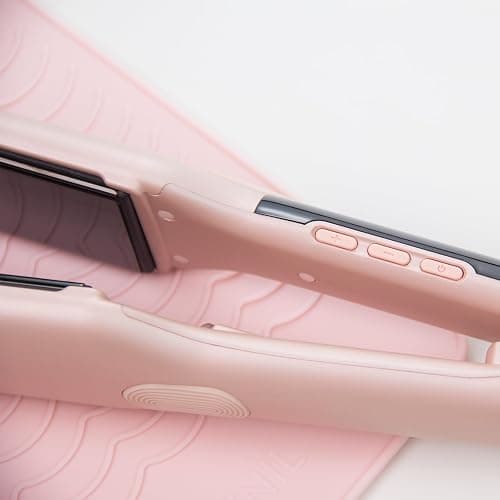 ANGENIL Pro Titanium Flat Iron Hair Straightener 1.75" Wide, Salon Grade Dual Voltage Straightening and Curler 2-in-1 with Heat Resistant Silicone Mat, Adjustable Temp 240°F-470°F, 15s Fast Heating thumbnail 6