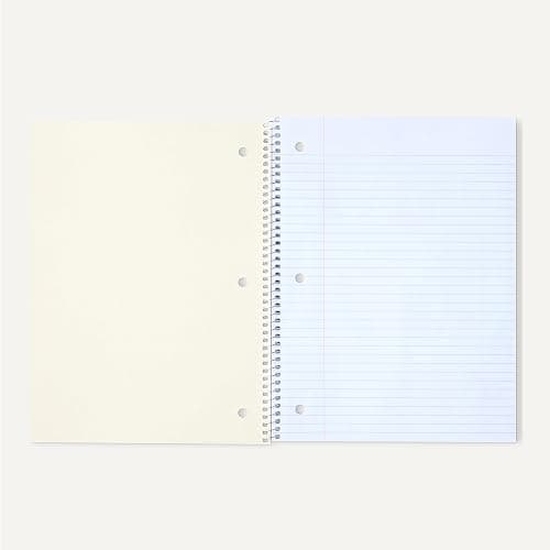 Amazon Basics Notebooks, College-Ruled School Spiral Notebook, For Work and School, 70 Sheets, 10.5" x 8", Assorted Pastel Solid Colors, 5-Pack thumbnail 4