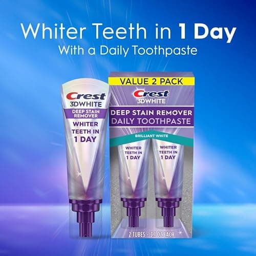Crest 3DWhite Brilliance Deep Stain Remover Brilliant White Toothpaste - 3.1oz/2pk thumbnail 3