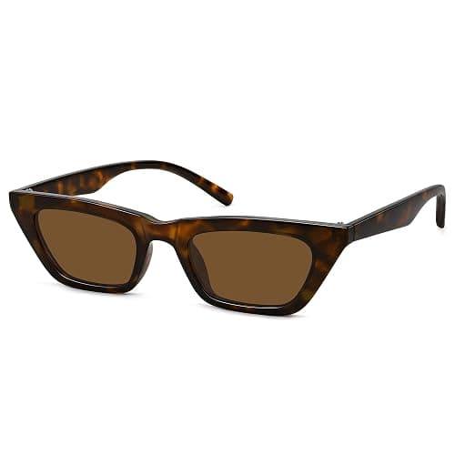 Fozono Narrow Square Cat Eye Sunglasses for Women | Retro Vintage-Chic UV400 Driving shades - Image 1
