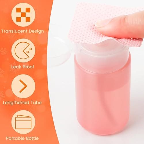 Corconess 400PCS Lint Free Nail Wipes with Dispenser - Gel Nail Polish Remover Wipes with Acetone Dispenser,Lash Extensions Glue Cleaning Wipe with 1PCS Empty Pump Dispenser Bottle Nail Supplies thumbnail 4