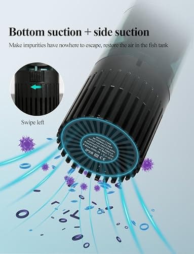 UPETTOOLS Aquarium Filter Fish Tank Filter with Fluid Bed Sponge Filter Multiple Function Ultra-Silent Filter for Saltwater Freshwater 20-60 Gallon thumbnail 5