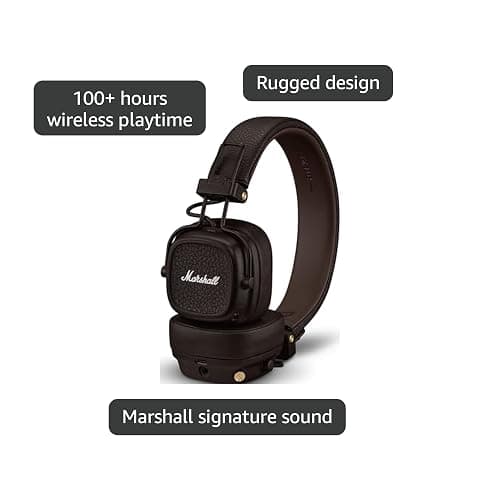 Marshall Major V On-Ear Wireless Bluetooth Headphones - Brown thumbnail 7