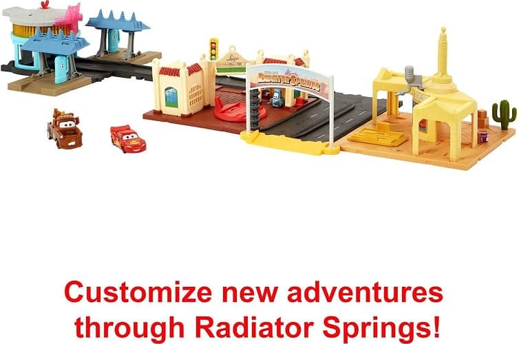 Mattel Disney and Pixar Cars On The Road Playset with 2 Toy Vehicles & Light-Up Countdown, Includes Lightning McQueen & Mater Truck thumbnail 5